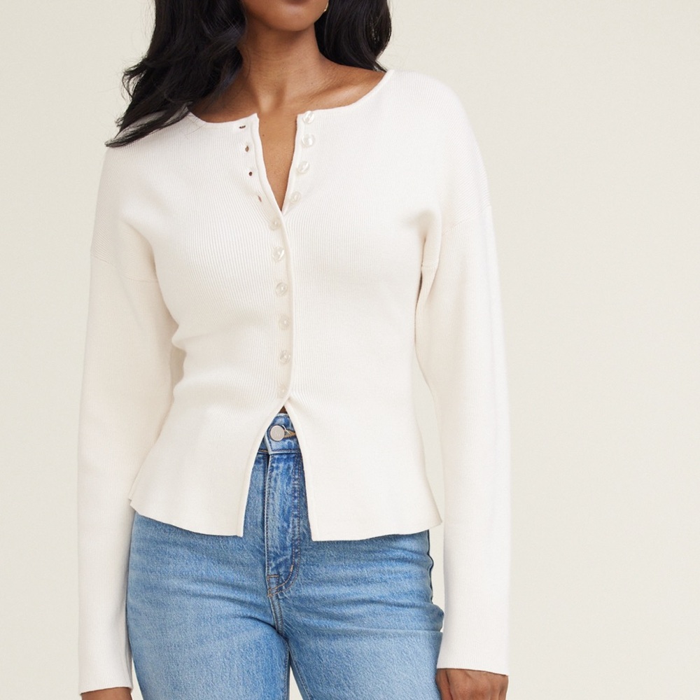 Dynamite Drop Shoulder Sweater in sea salt colour